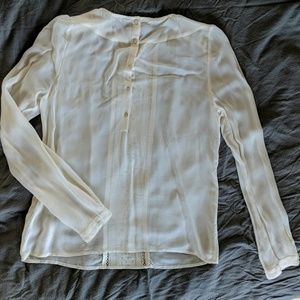 Zara - M translucent white blouse